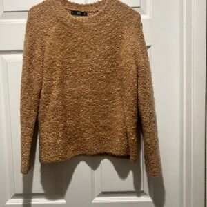 Mango Cozy Tan Crew Neck Sweater
